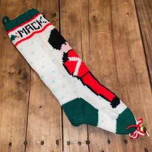 Hand Knit Christmas Stocking TOY SOLDIER for MACKENZIE
